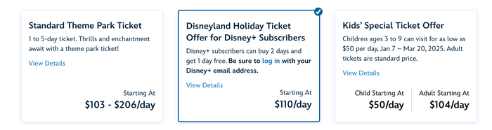 Disneyland Theme Park Tickets Holiday Offer Disneyland Theme Park Tickets Holiday Offer