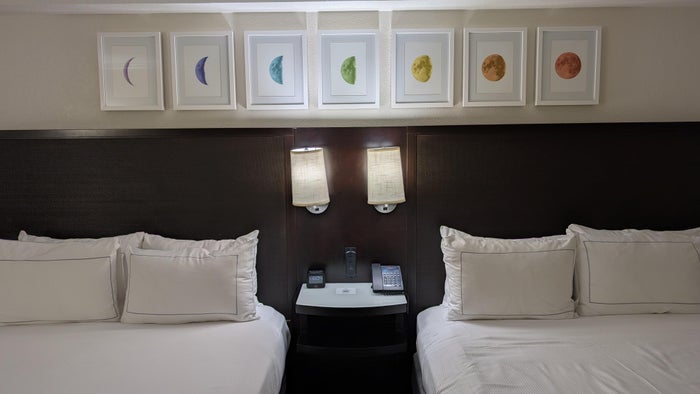 Hilton Buena Vista Palace Orlando guestroom nightstand Hilton Buena Vista Palace Orlando guestroom nightstand