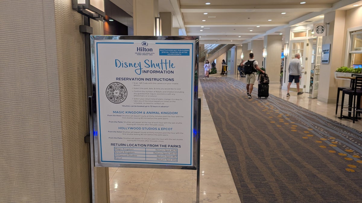 Hilton Orlando Lake Buena Vista amenities Disney Shuttle schedule