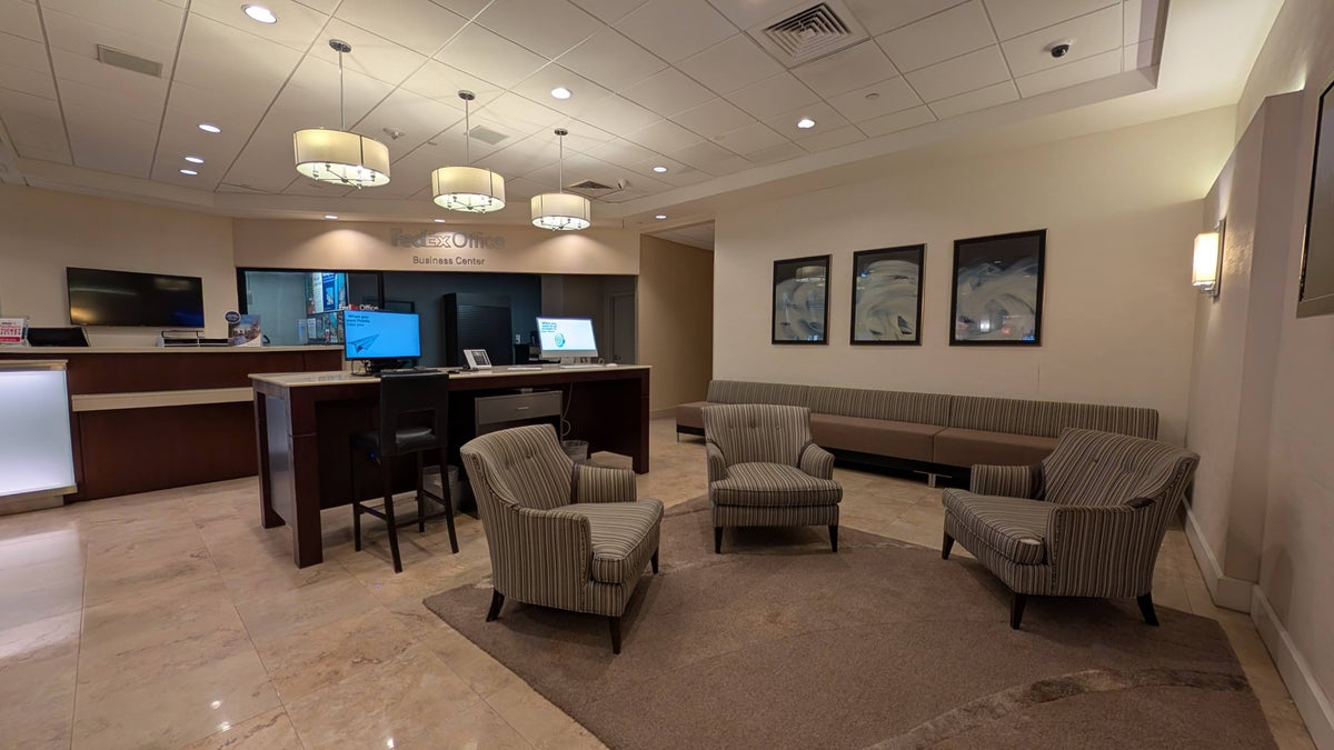 Hilton Orlando Lake Buena Vista amenities business center seating and computers