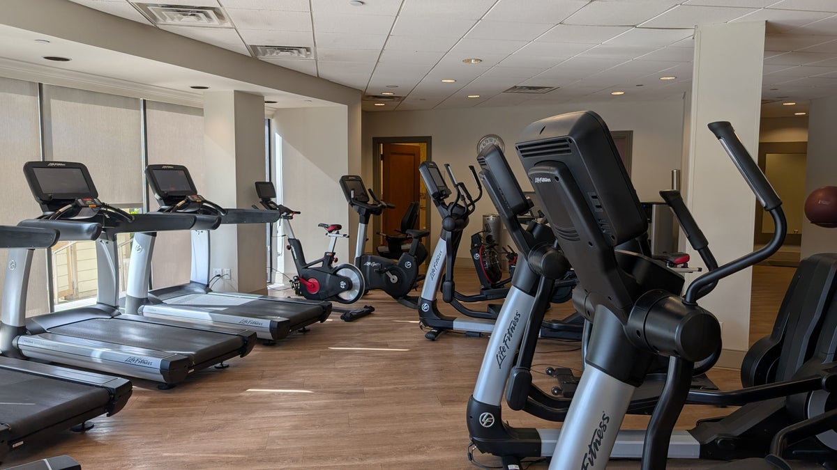 Hilton Orlando Lake Buena Vista amenities fitness center cardio equipment