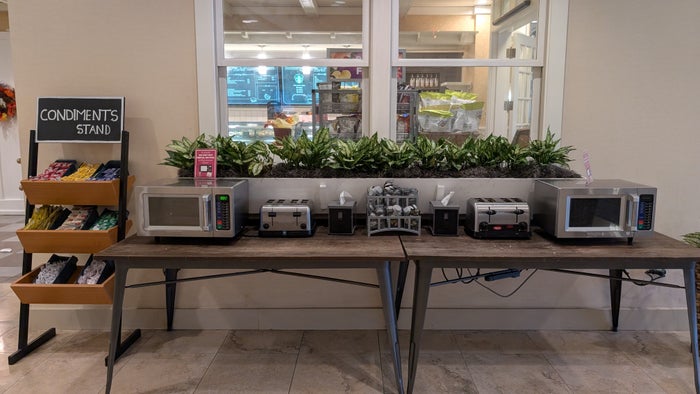 Hilton Orlando Lake Buena Vista dining market toasters and microwaves Hilton Orlando Lake Buena Vista dining market toasters and microwaves