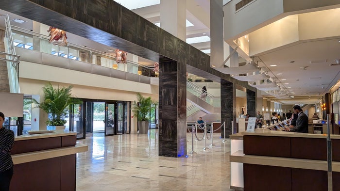 Hilton Orlando Lake Buena Vista lobby area Hilton Orlando Lake Buena Vista lobby area
