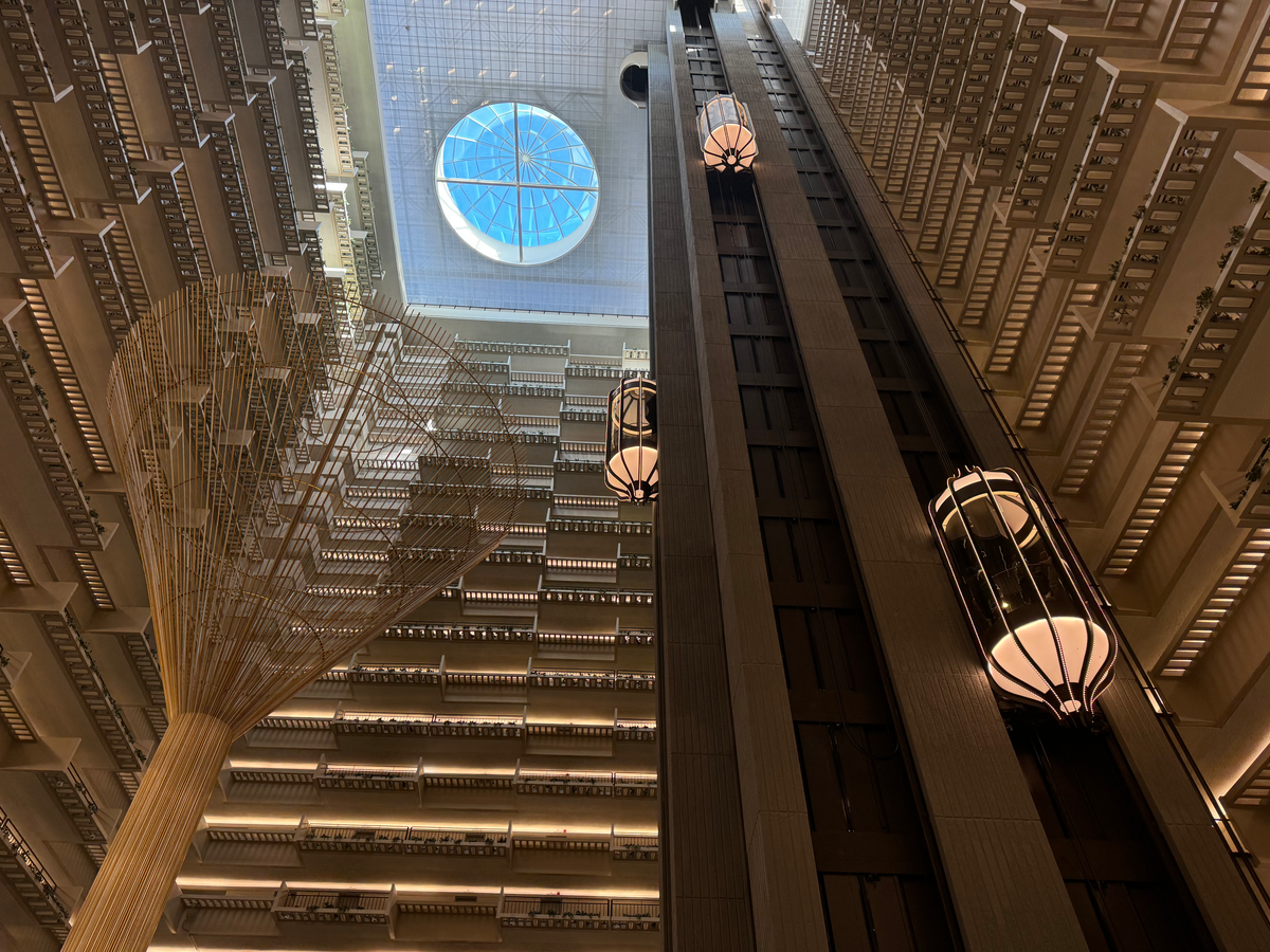 Hyatt Regency Atlanta elevator view from lobby