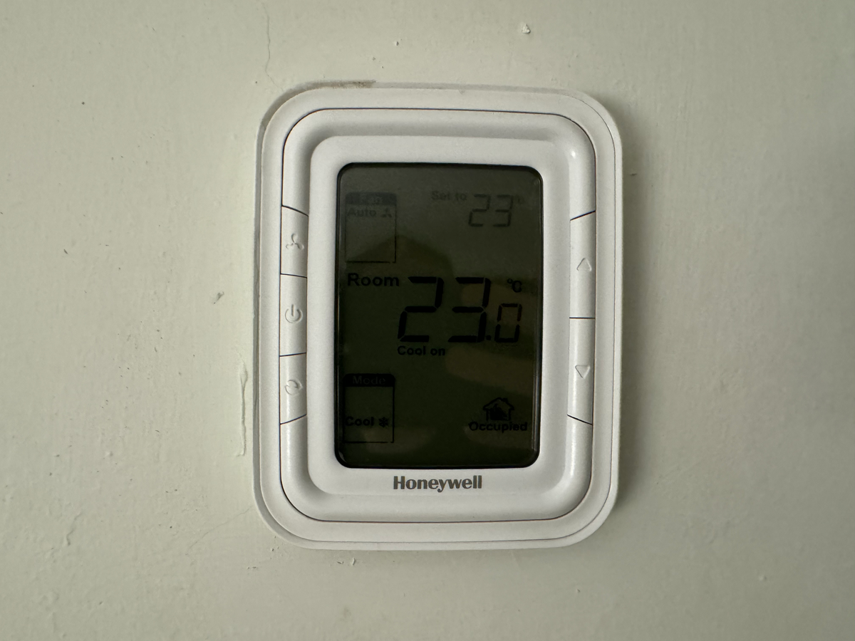 Hyatt Regency Merida bedroom thermostat