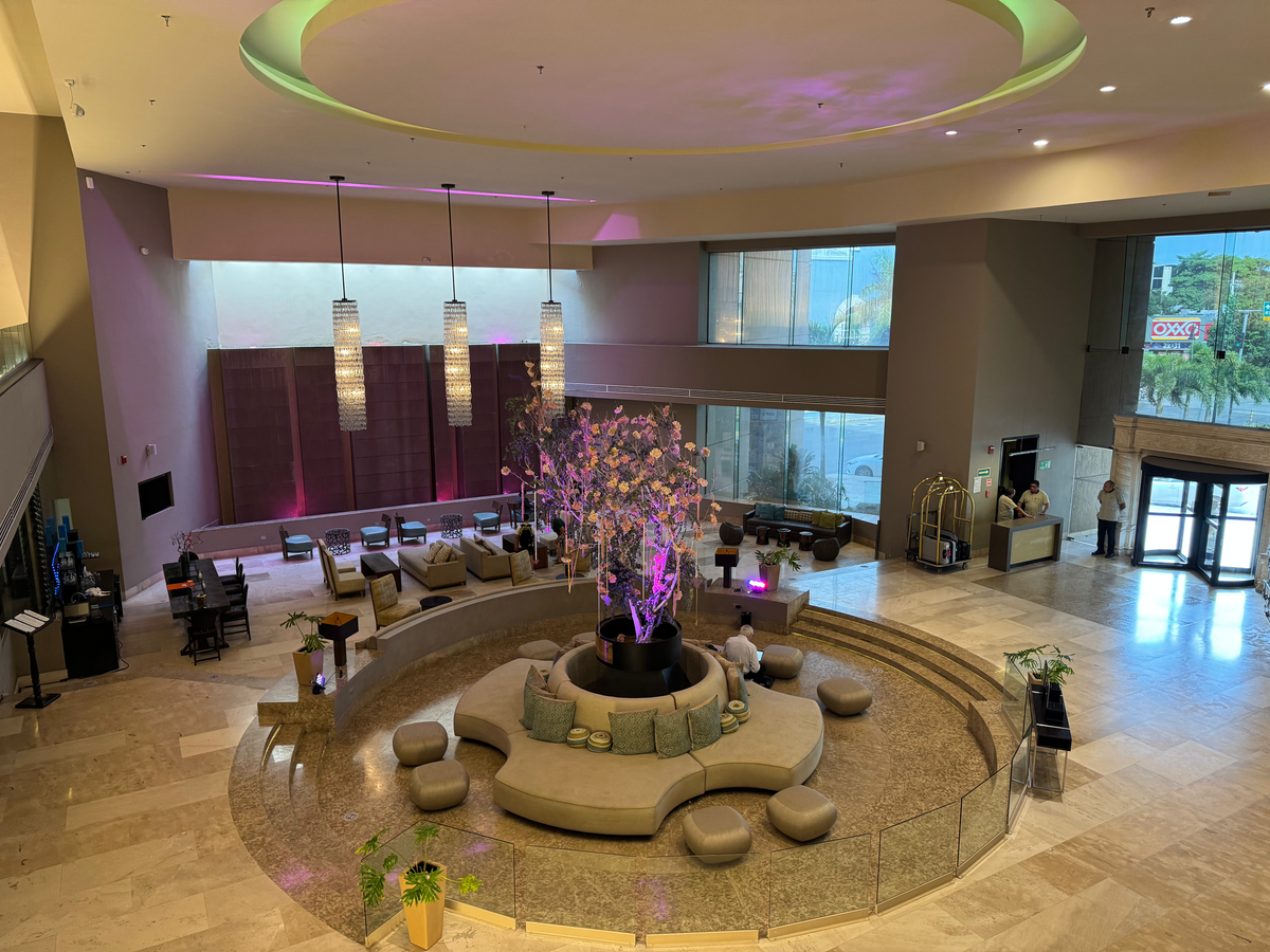 Hyatt Regency Merida lobby overhead view