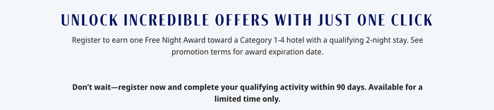 Hyatt Targeted Offer Free Night Award Hyatt Targeted Offer Free Night Award