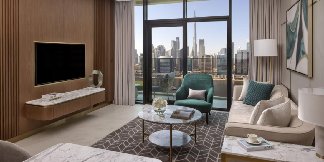 InterContinental Residences Dubai Business Bay living room