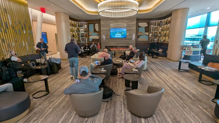 JFK Delta One Lounge TV Area