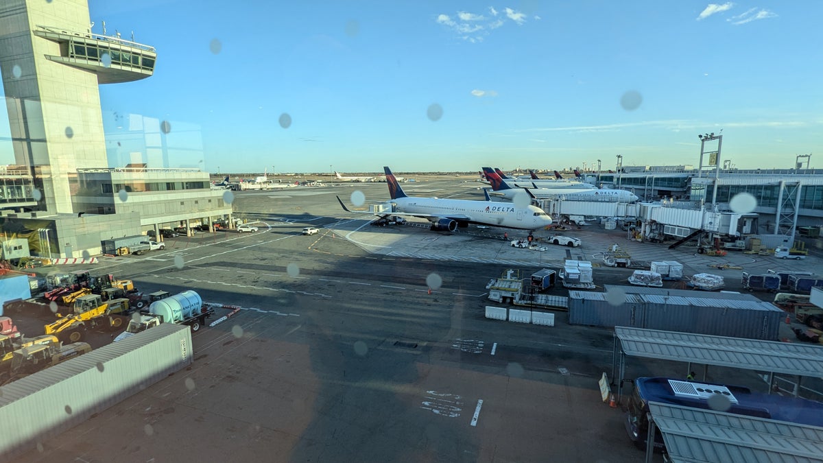 JFK Delta One Lounge Tower and Runways View