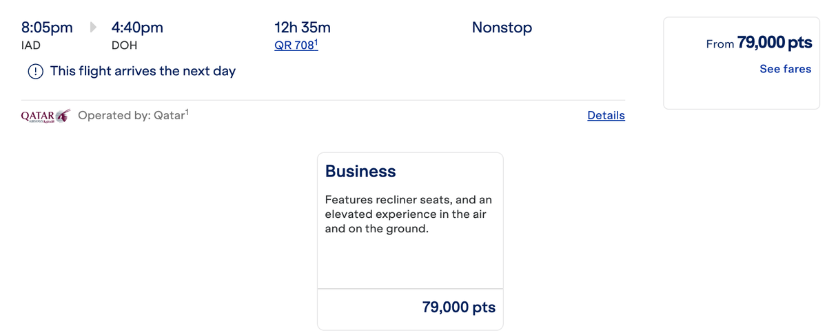 JetBlue Qsuite award booking price