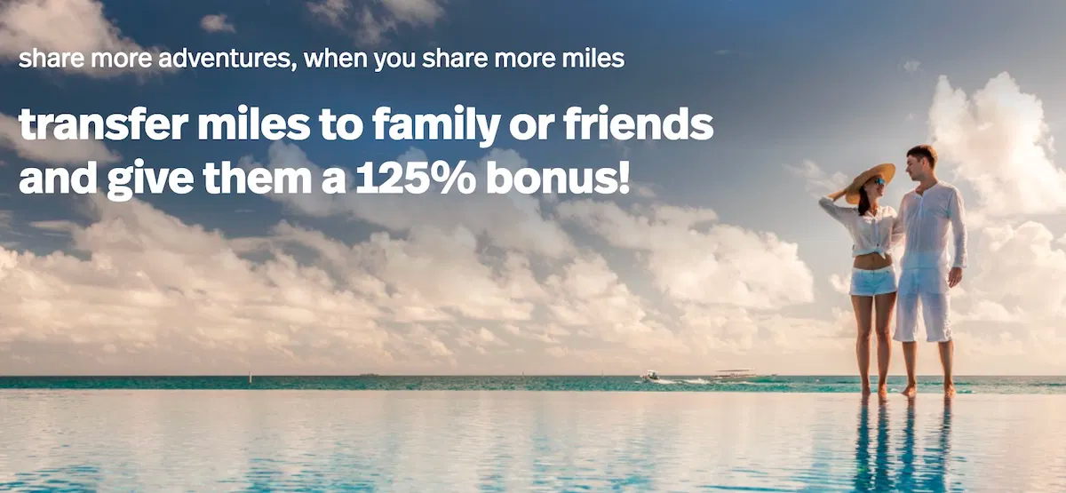 LifeMiles 125 transfer bonus to family