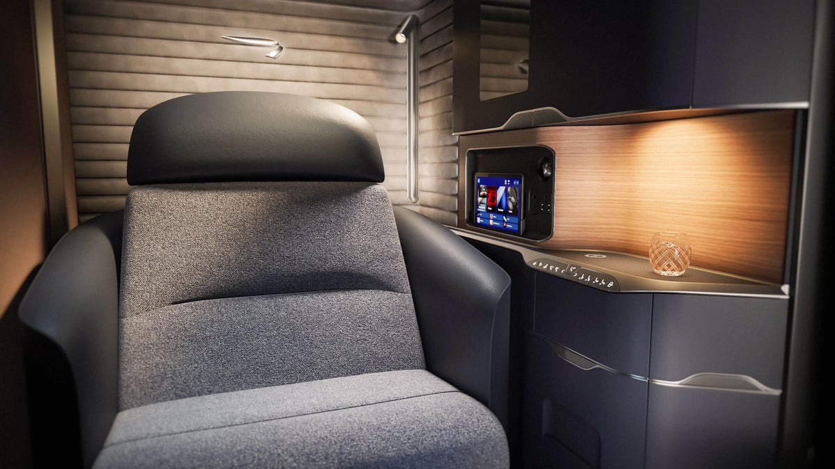 New British Airways First Class Seat and Tablet