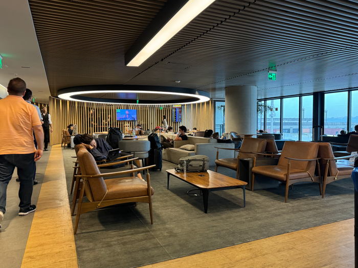 Plaza Premium Lounge GRU Terminal 2 front seating area Plaza Premium Lounge GRU Terminal 2 front seating area