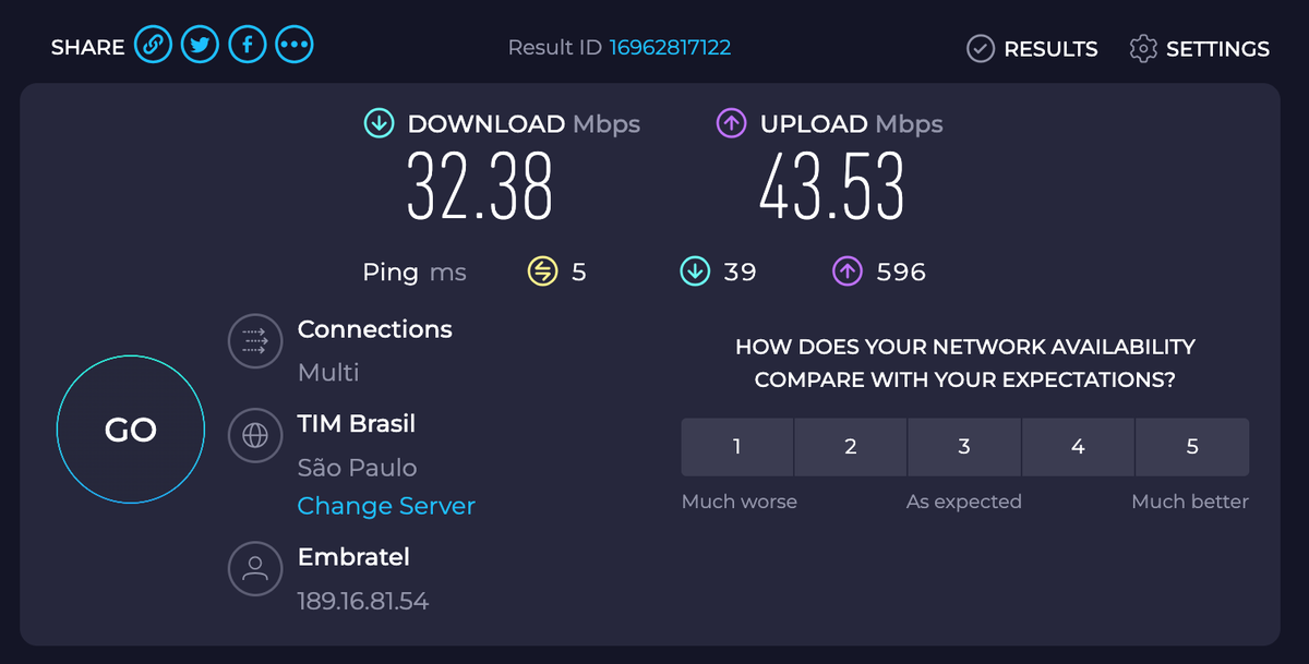 Plaza Premium Lounge GRU Terminal 2 speed test