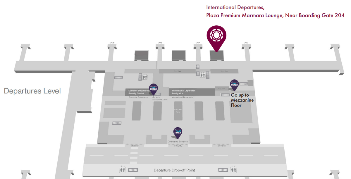 Plaza Premium Marmara Lounge SAW map