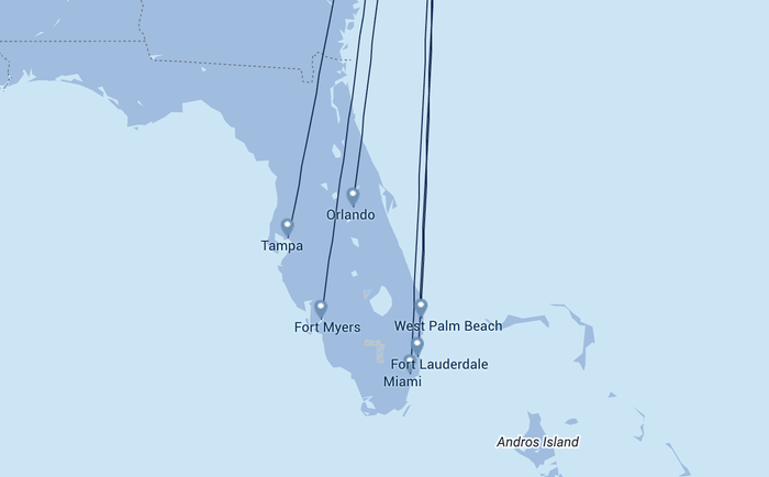 Porter Airlines routes to Florida Porter Airlines routes to Florida