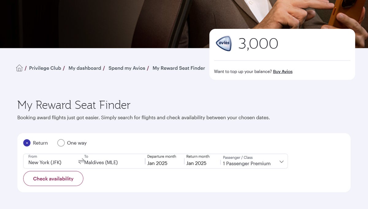 Qatar Reward Seat Finder Screenshot 1