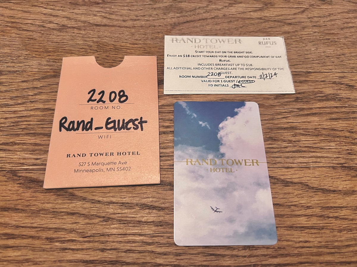 Rand Tower Hotel Minneapolis breakfast voucher