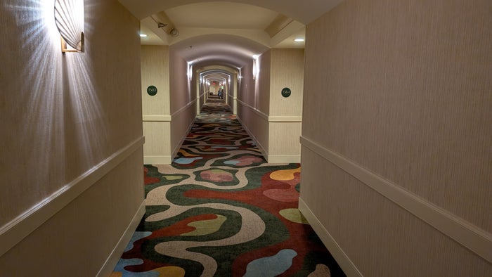 Rio Hotel Casino guestroom hallway Rio Hotel Casino guestroom hallway