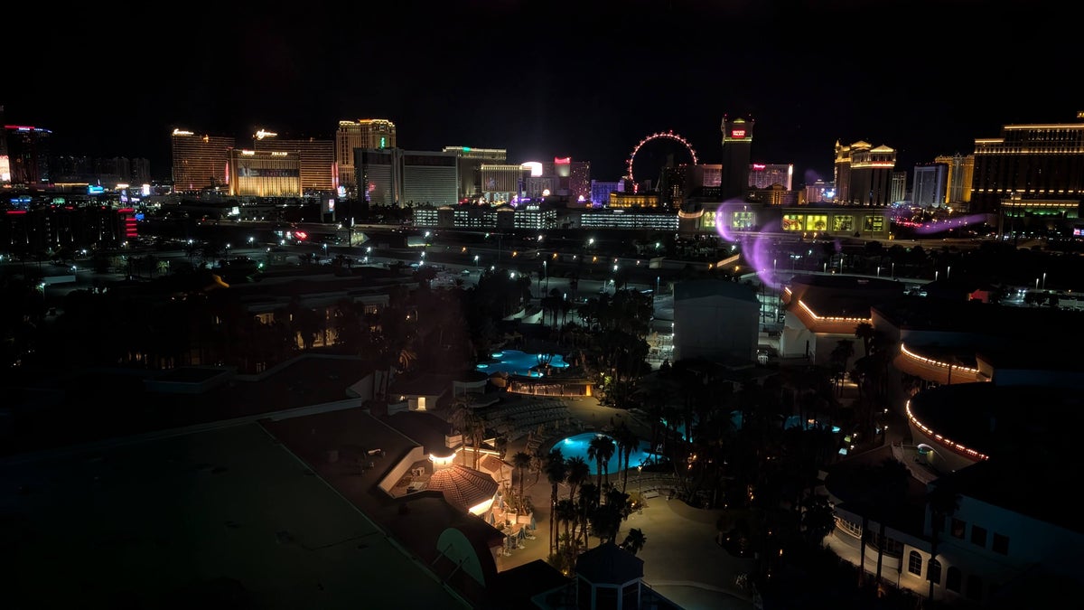 Rio Hotel Casino suite view at night