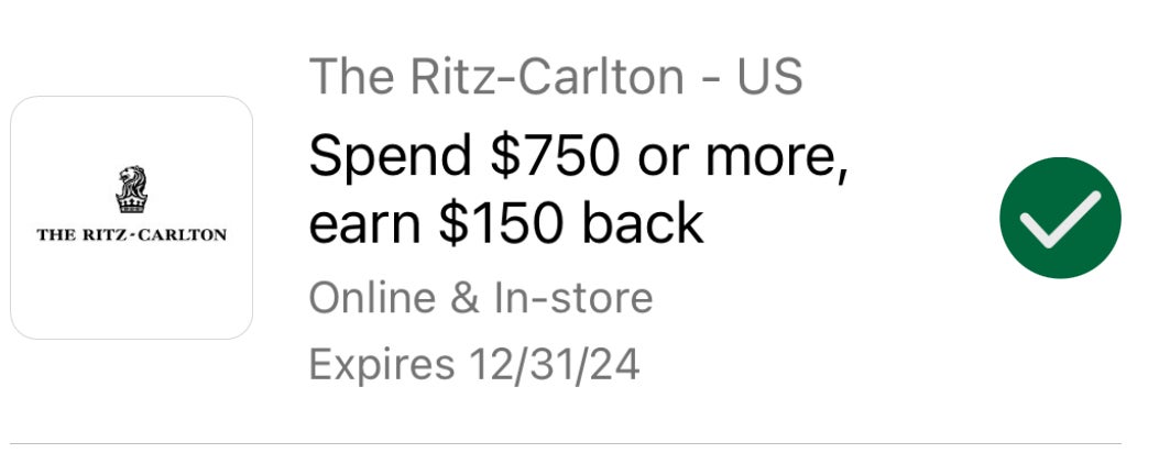 Ritz Carlton Amex Offer