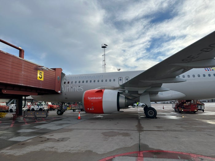 SAS Airplane Parked At Gate SAS Airplane Parked At Gate
