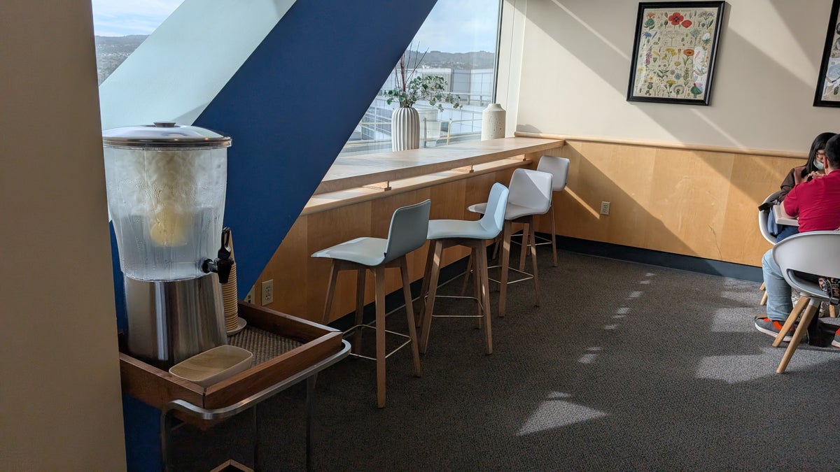 SFO Terminal A Golden Gate Lounge entrance seating