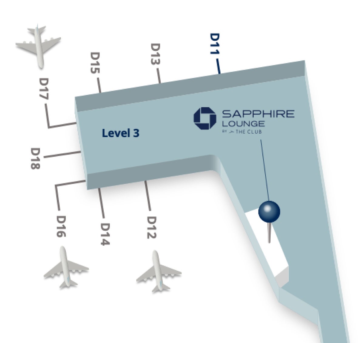 Sapphire PHX Lounge PHX Map