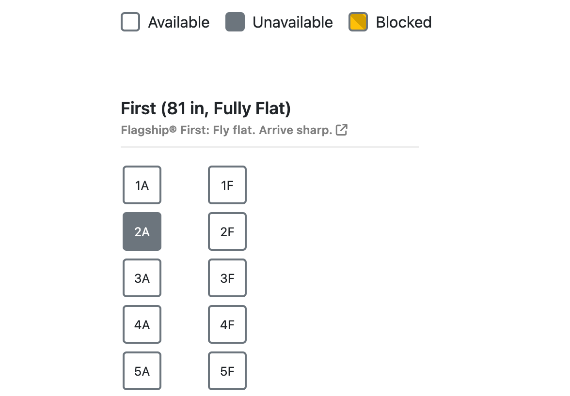 Seats.aero AA Seat Map Viewer