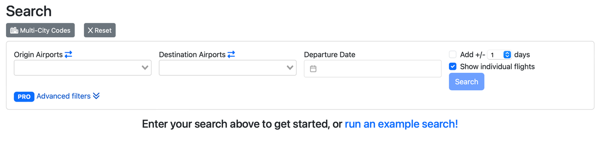 Seats.aero search tool