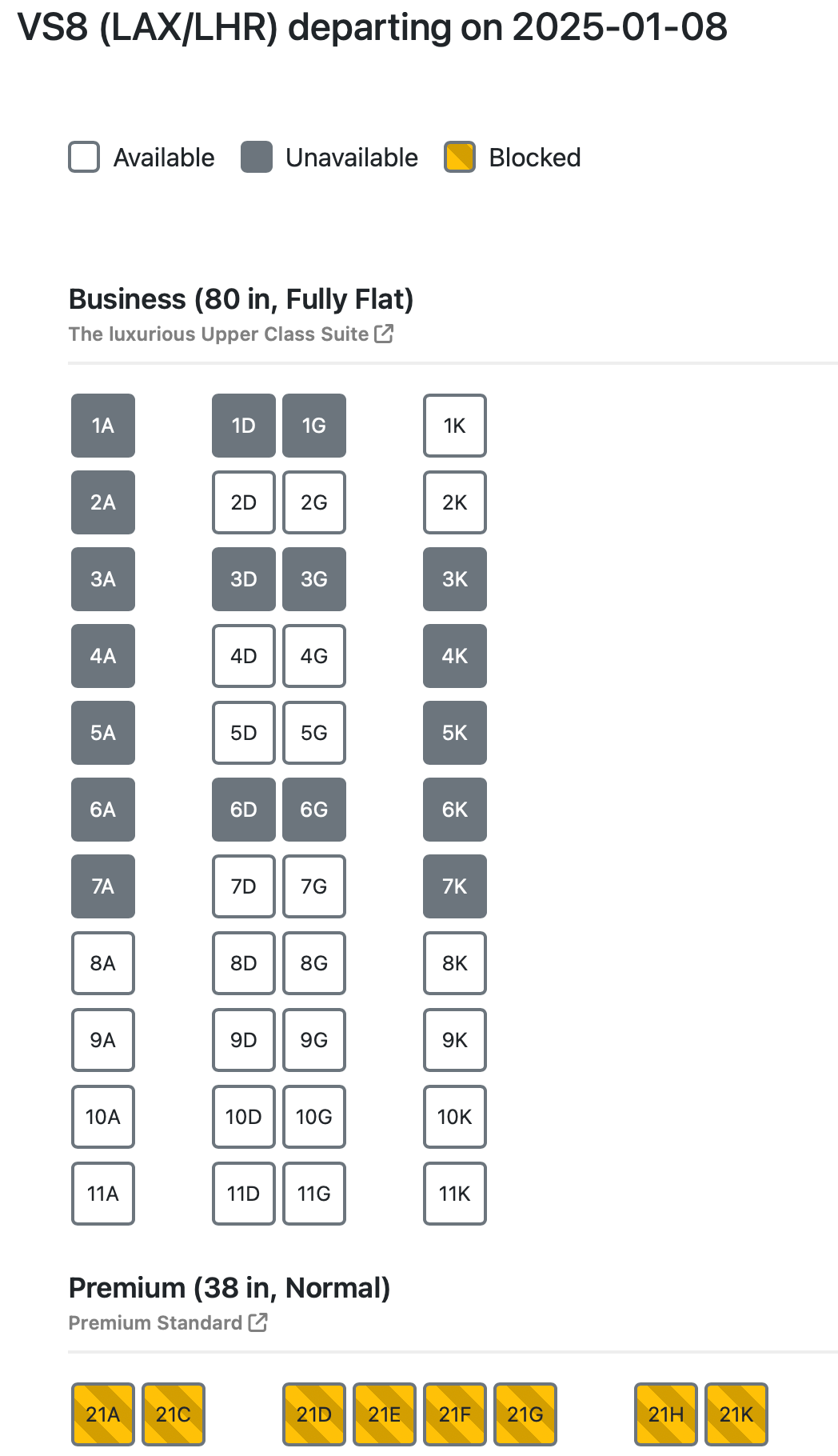 Seats.aero seat map viewer