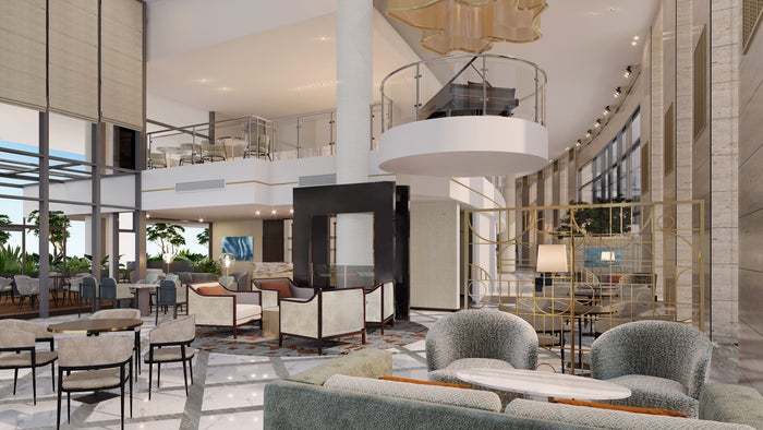Signia by Hilton Amman Lobby Rendering Signia by Hilton Amman Lobby Rendering