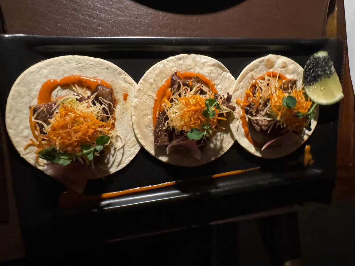 St. Regis Kanai toro short rib tacos