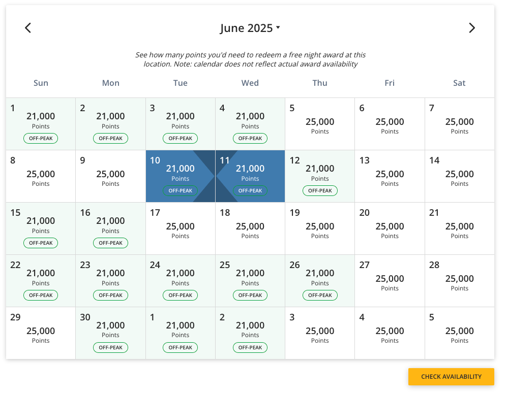 Thompson Miami Beach award calendar in June 2025