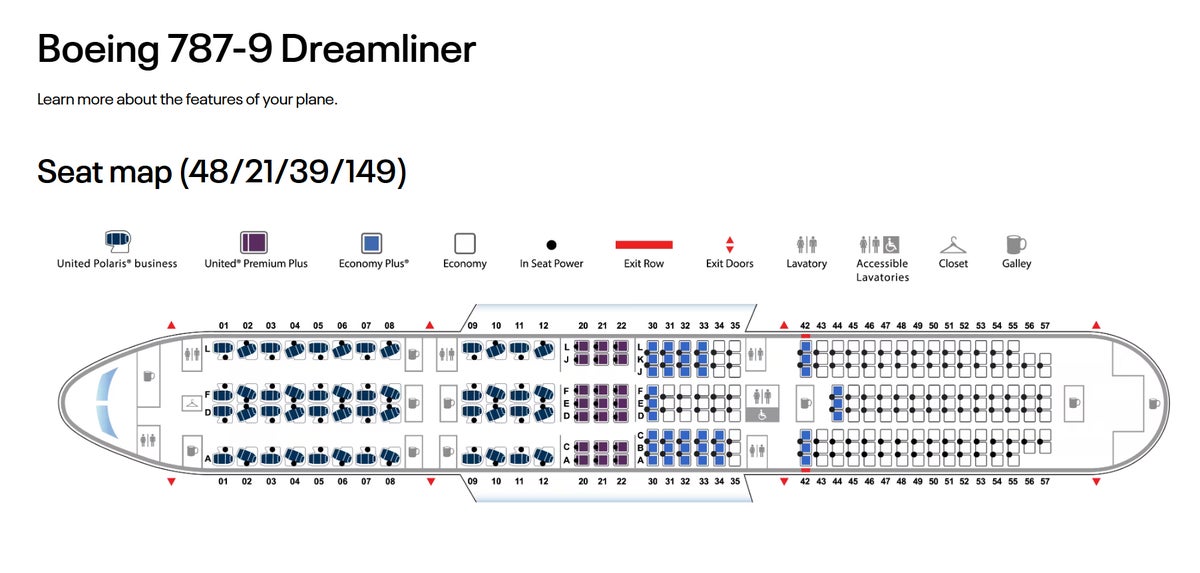 United 787-9 Seat Map