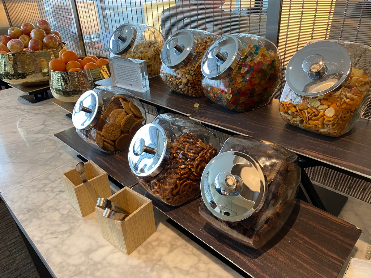 United Club Boston Logan Lounge snacks