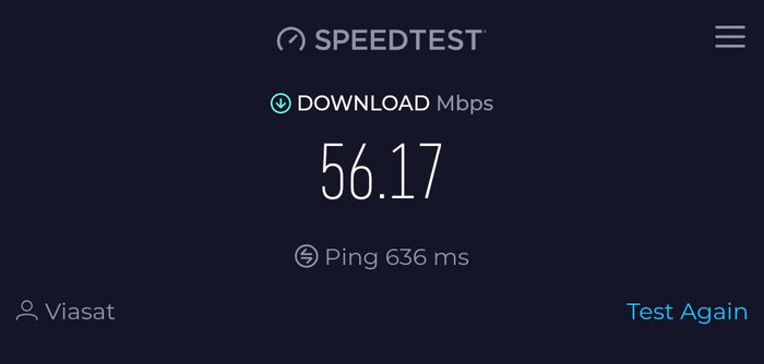 United IAH to MCO Wi Fi speed test