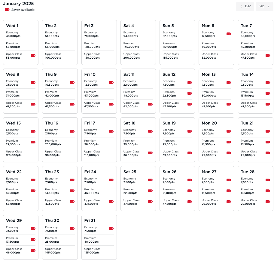 Virgin award calendar ATL LHR