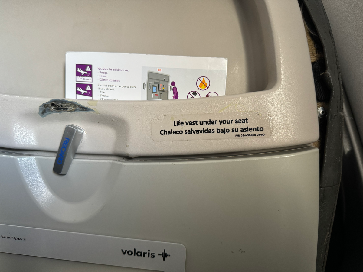 Volaris broken pieces of seat