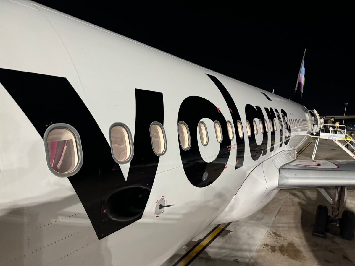 Volaris plane profile from boarding door