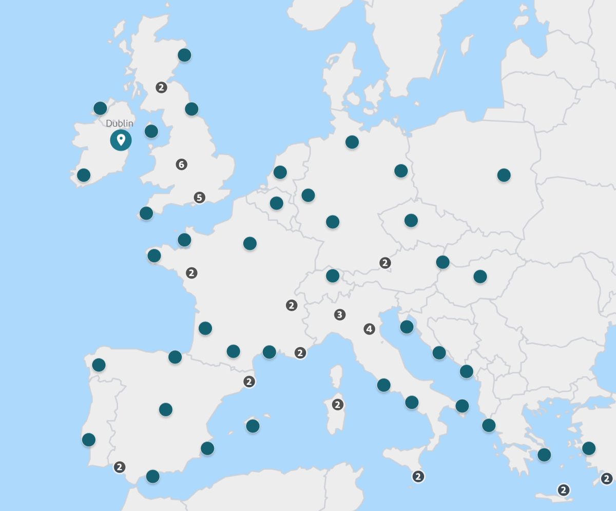 aer lingus dublin route map 2024