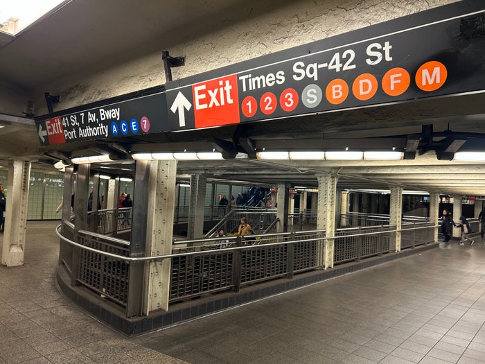 new york city subway times square station interior new york city subway times square station interior