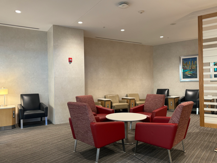 AA Flagship Lounge MIA back sitting area AA Flagship Lounge MIA back sitting area