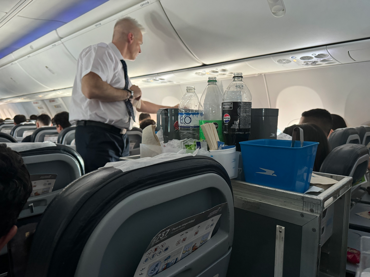 Aerolineas Argentinas beverage cart