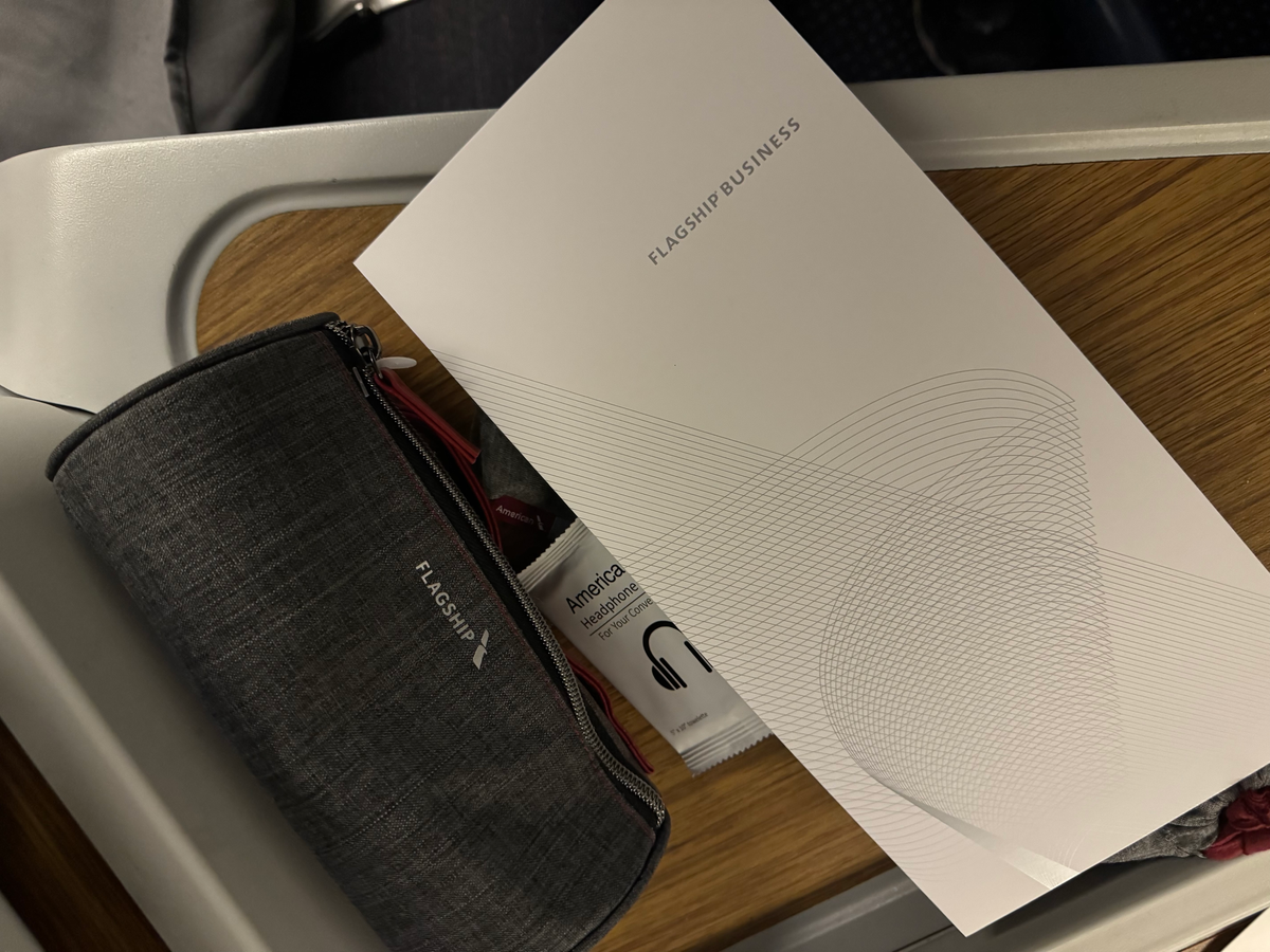 American Airlines B777 30 Business amenities