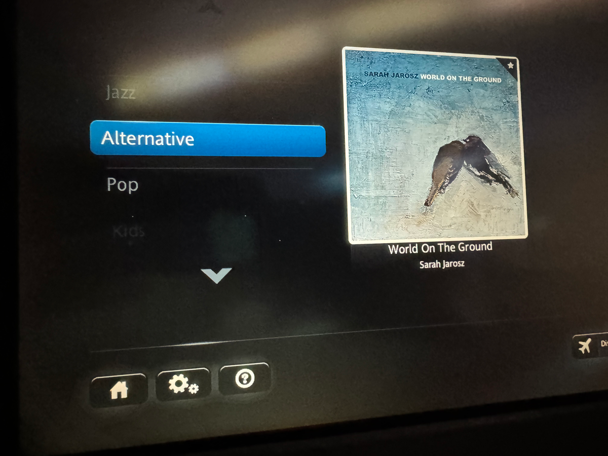 American Airlines B777 30 Business class entertainment alternative songs