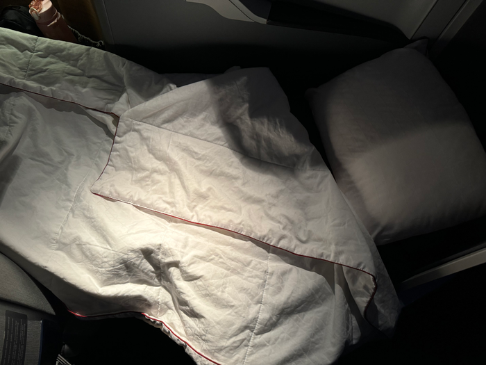 American Airlines B777 30 Business class seat bed position American Airlines B777 30 Business class seat bed position
