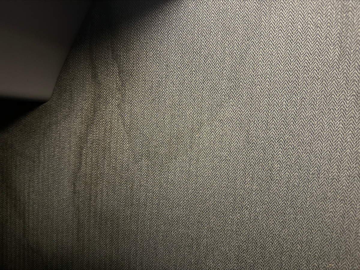 American Airlines B777 30 Business class seat stains