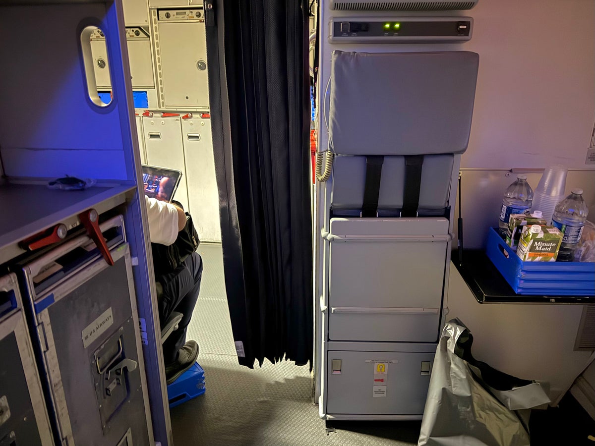 American Airlines economy Boeing 777200 galley